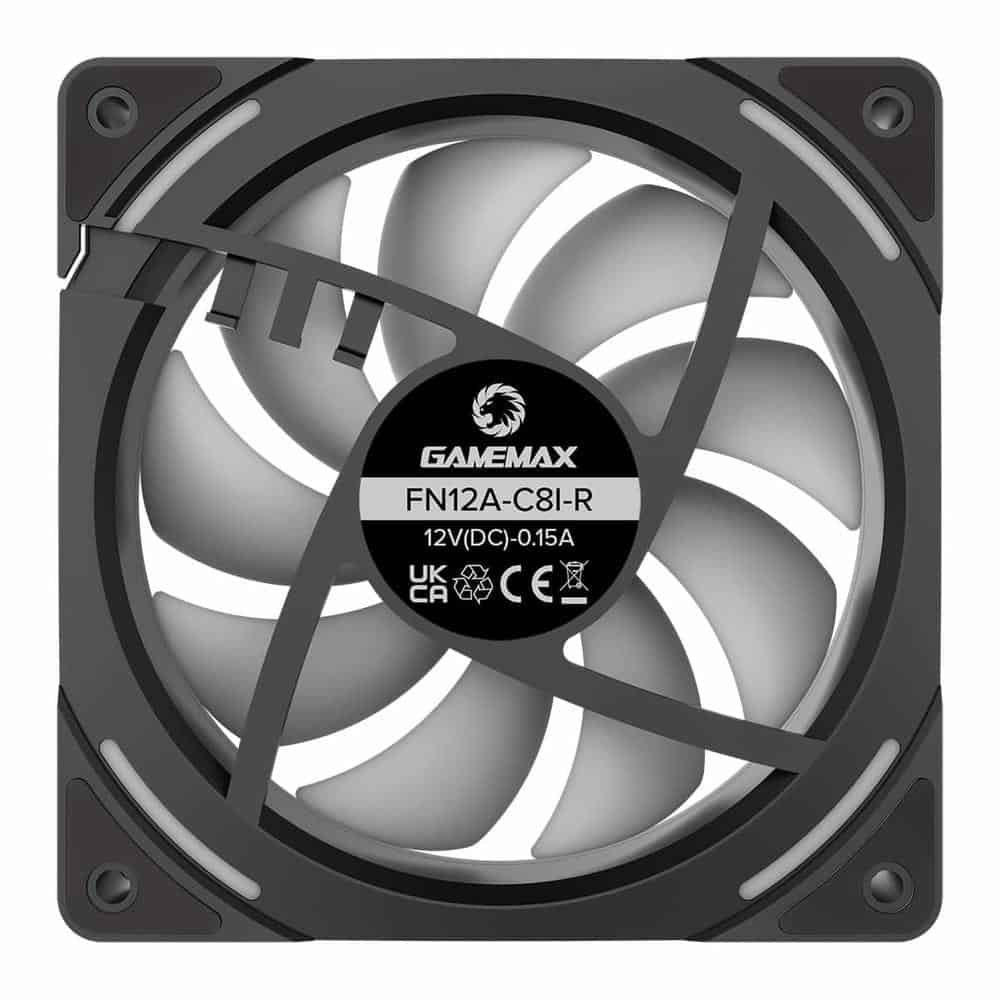 (image for) GameMax KF300R Black 120mm ARGB Case/CPU Cooler Triple Fan Pack